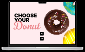 Preview landing page: Choose your Donut