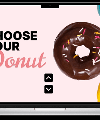 Preview landing page: Choose your Donut